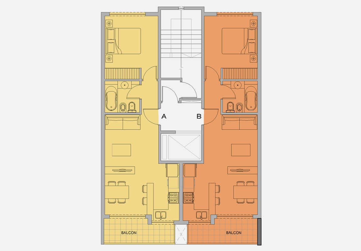 Planta Tipo /1° a 6° Piso